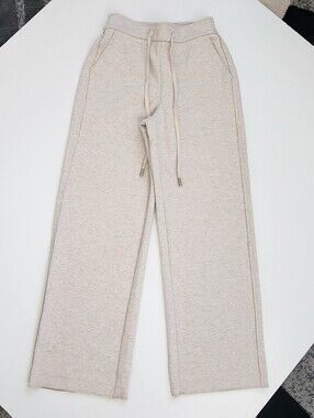 ​RUMERE Oatmeal Beige Wide Leg Wool Blend Lounge Sweatpants Size 36